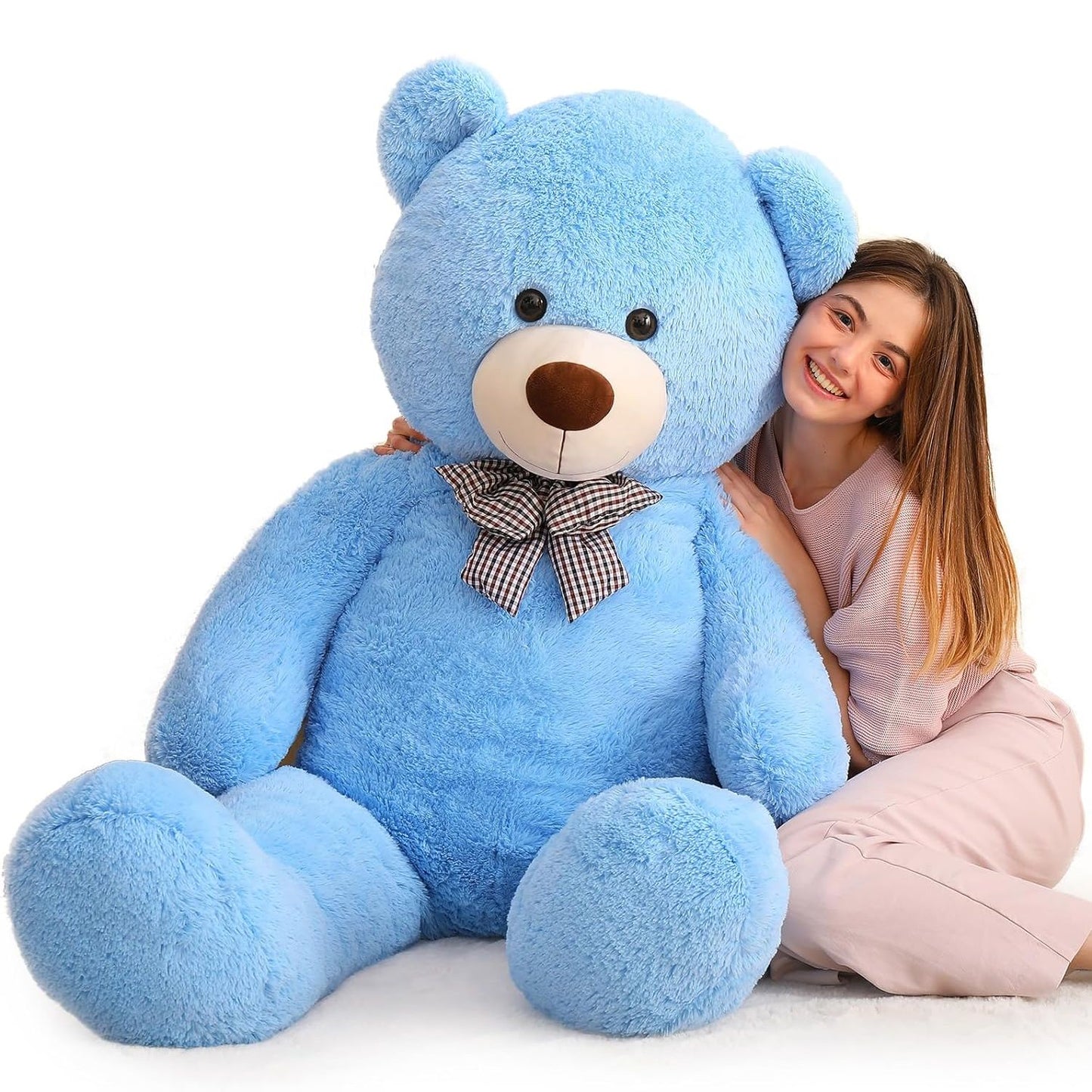 Giant Teddy Bear Stuffed Animal Toy, Blue, 55 Inches - MorisMos Plush Toys