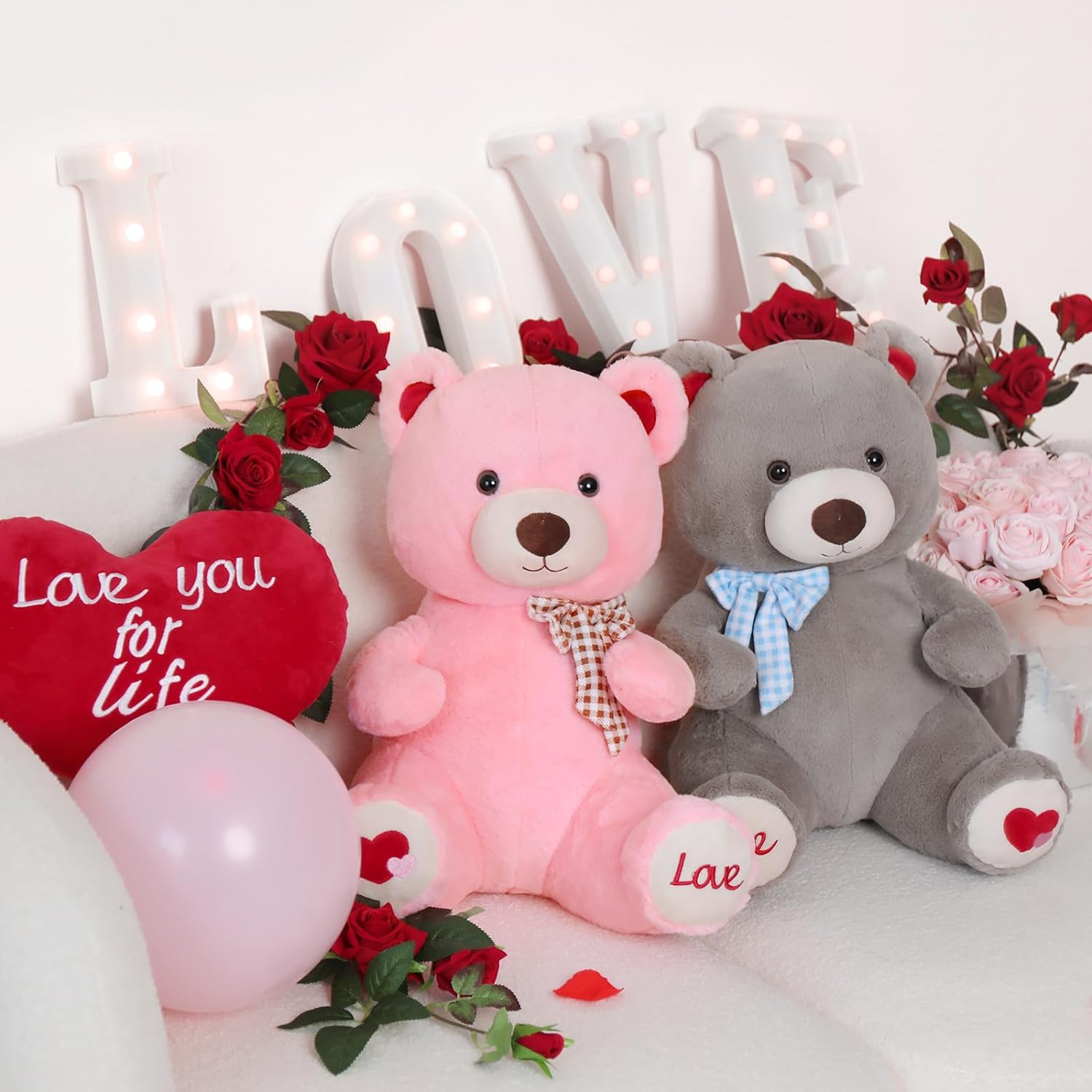 Valentine's Teddy Bear Plush Toys, 15.7 Inches