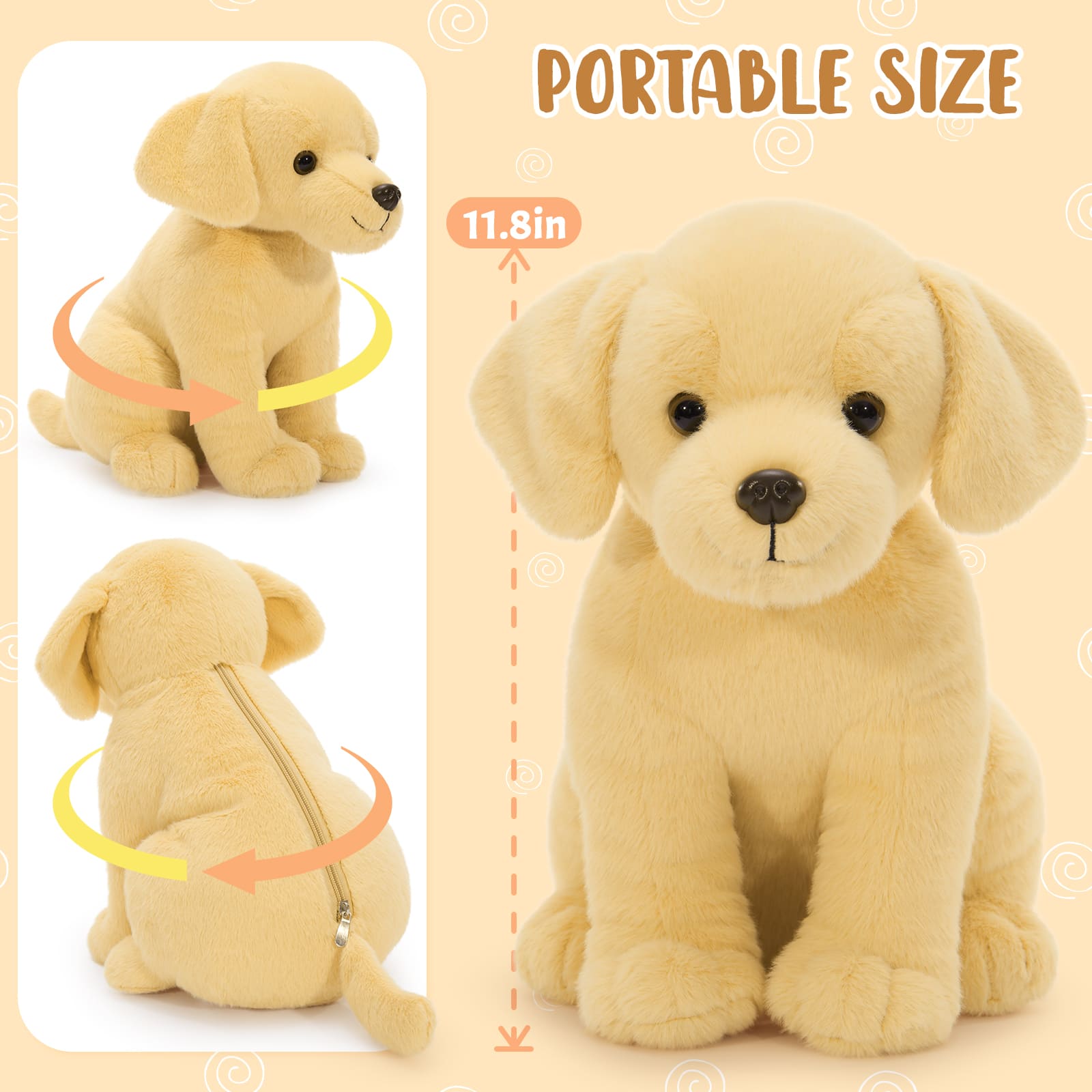 Labrador Stuffed Animals Dog Plush Toys, 11.8 Inches