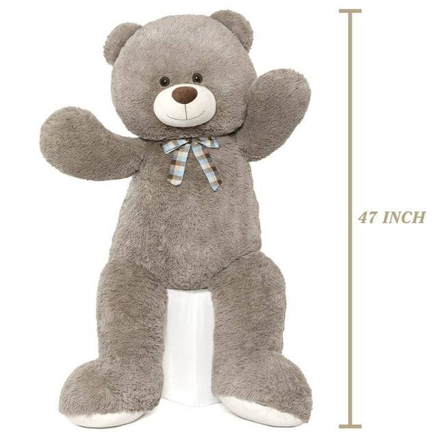 47" Teddy Bear Stuffed Animal with a Bow Giant Teddy Bear Plush Toy