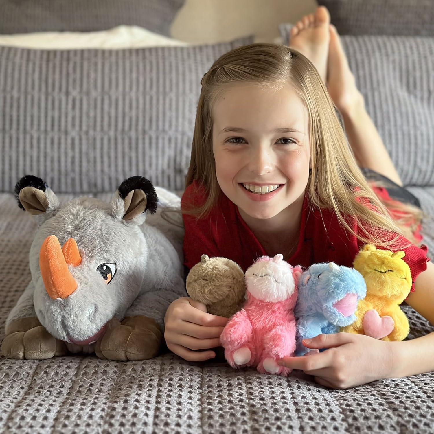Rhino Stuffed Animals, Grey, 19.68 Inches