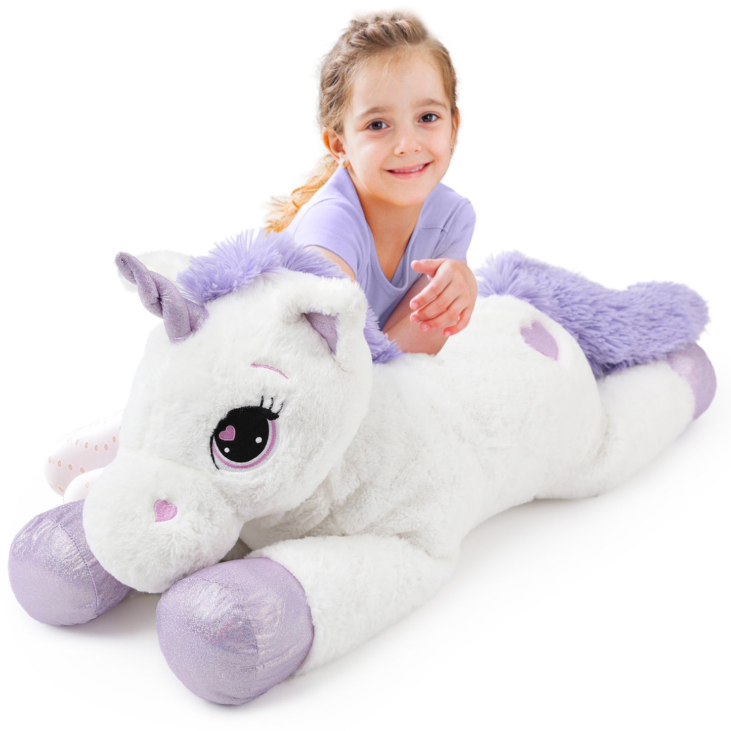 Jouet en peluche licorne géante MorisMos