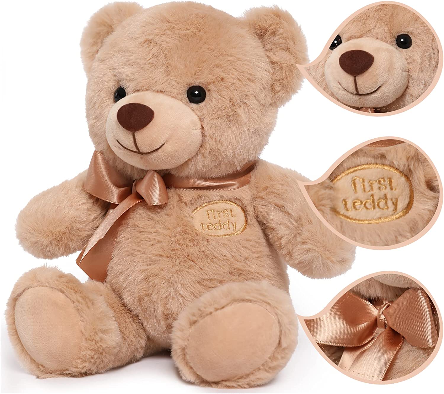 2-Pack Teddy Bear Plush Toy Set, 11.8 Inches