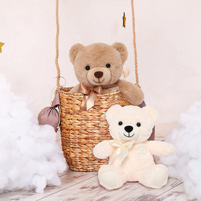 2-Pack Teddy Bear Plush Toy Set, 11.8 Inches - MorisMos Stuffed Animals