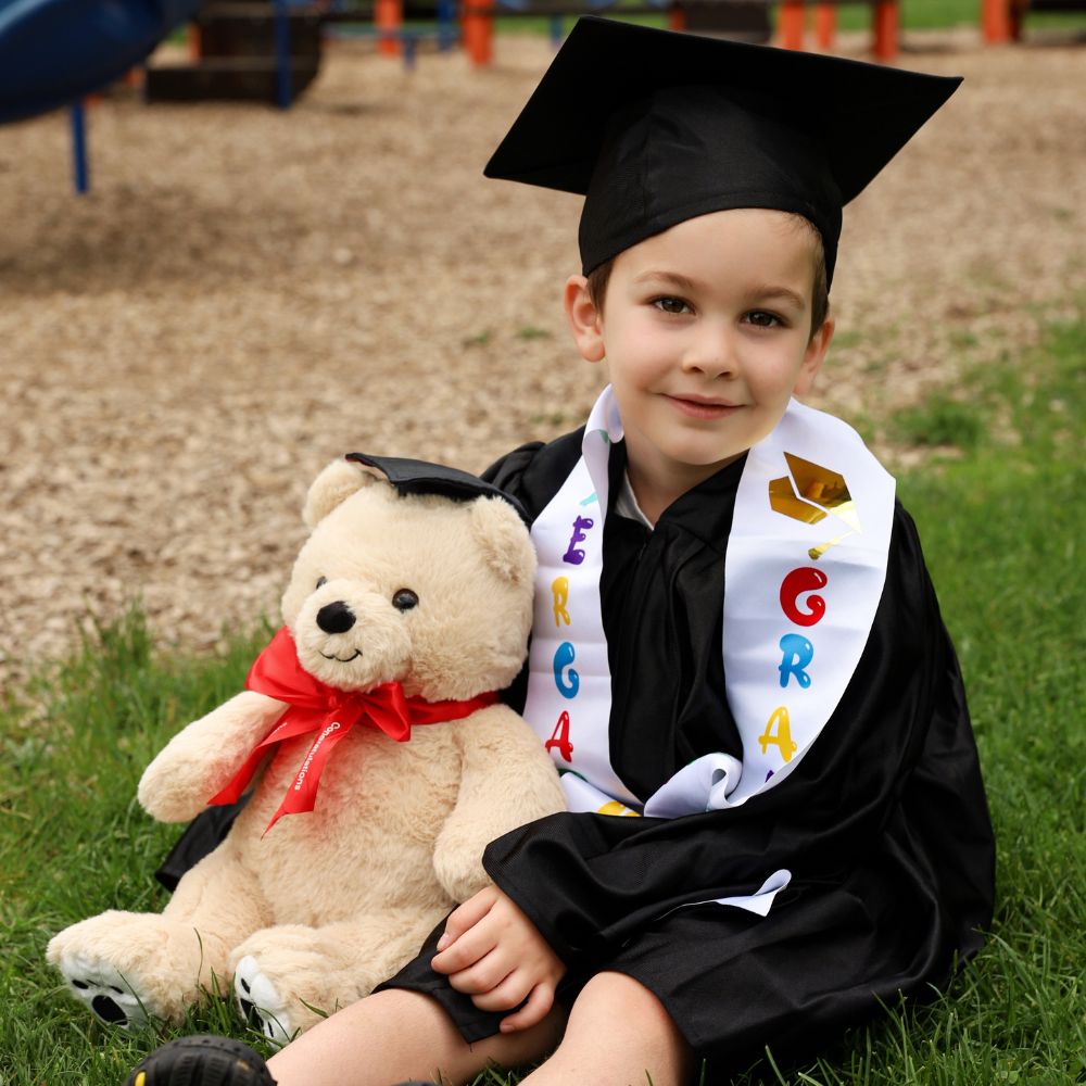 2025 Graduation Teddy Bear Plush Toys, Brown/Pink, 17.72 Inches