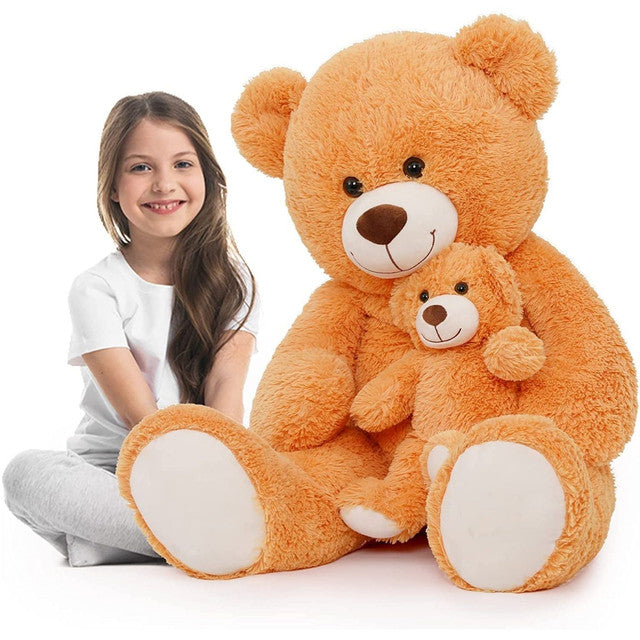 Ours en peluche géant maman et bébé, ours en peluche doux, 39 pouces