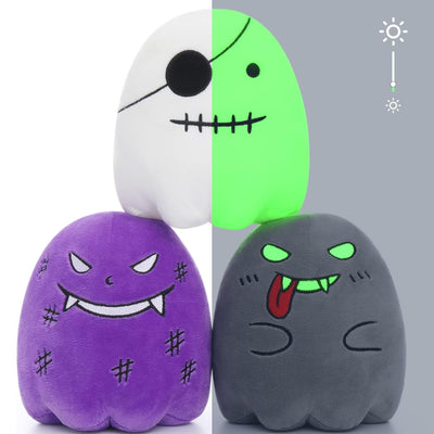 3 Pack Halloween Ghost Stuffed Toy Set, 7.1 Inches
