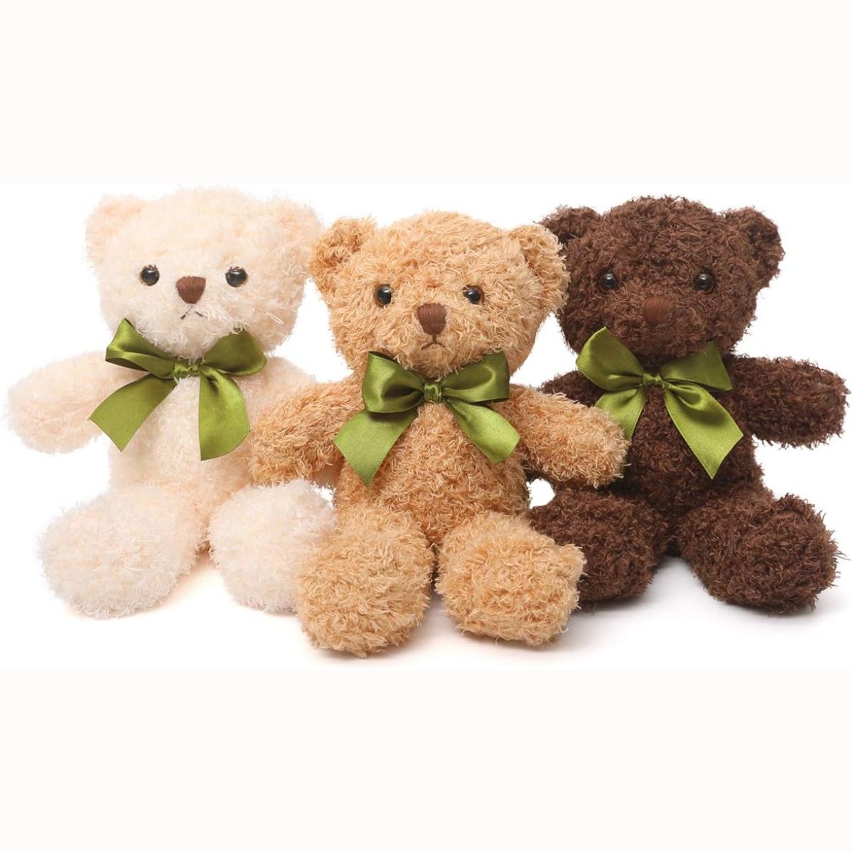 3-Pack Teddy Bear Plush Toy, 10 Inches