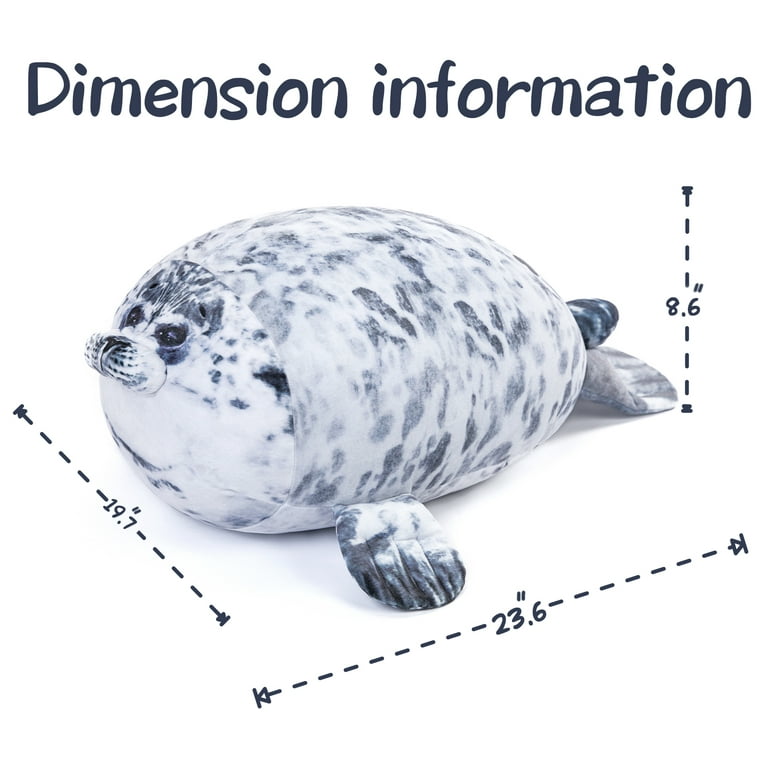 23.6" Chubby Blob Seal Hugging Pillow Stuffed Animal Plush Toy