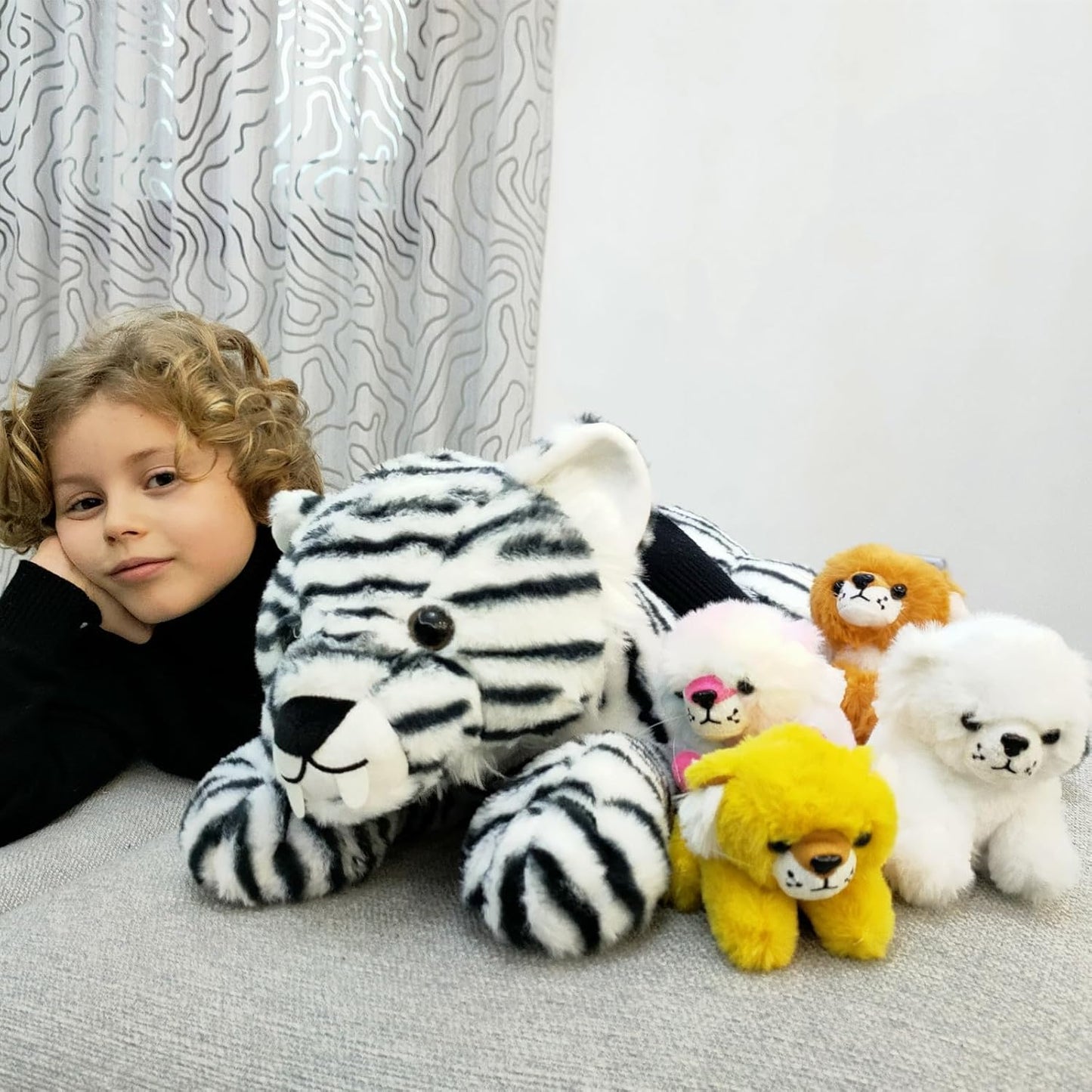 White Tiger Stuffed Animals Safari Plush Toys, 19.68 Inches