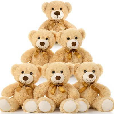 3-Pack Teddy Bears, Light Brown, 13.8 Inches