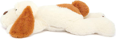 MorisMos Giant Dog Stuffed Plush Toy, Brown/White/Pink