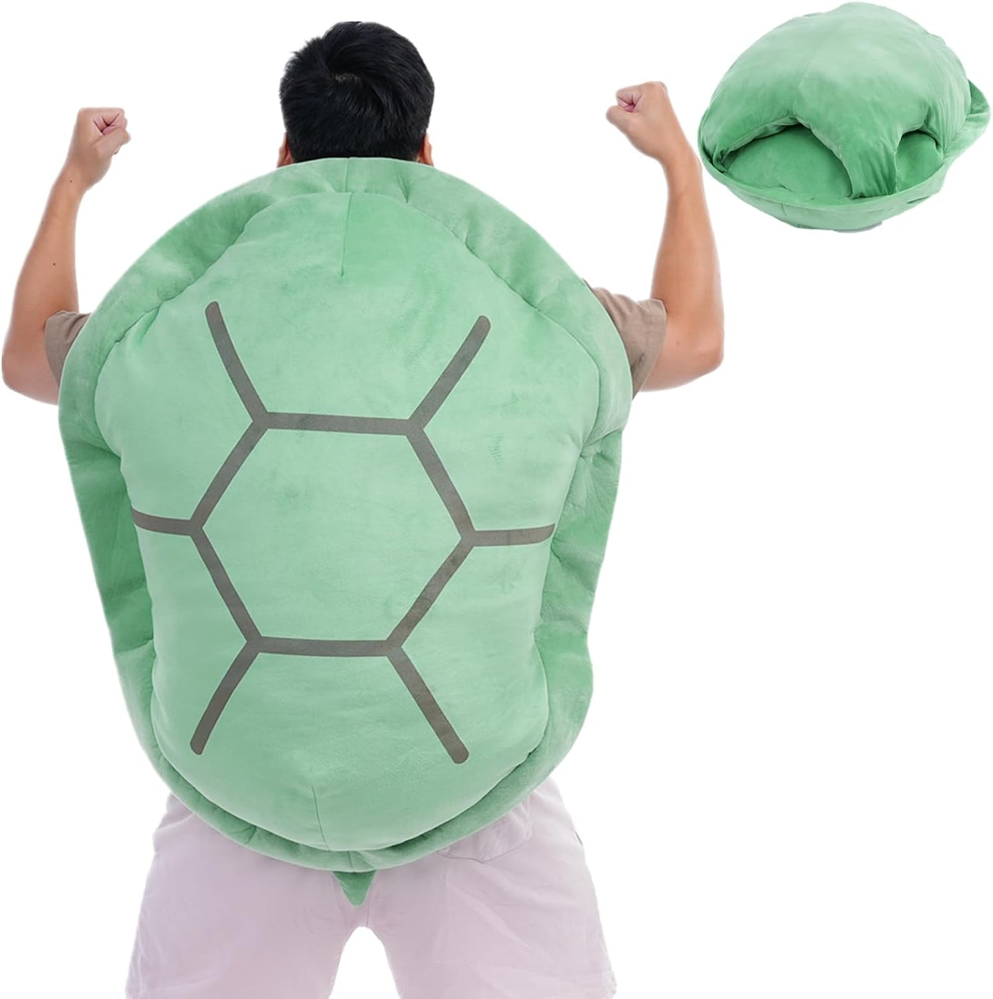 40 inch Wearable Turtle Shell Pillow, Giant Stuffed Turtle Shell Plush Pillow