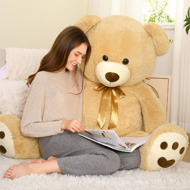5ft Jumbo Teddy Bear Stuffed Animal Big Life Size Bear Plush Toy