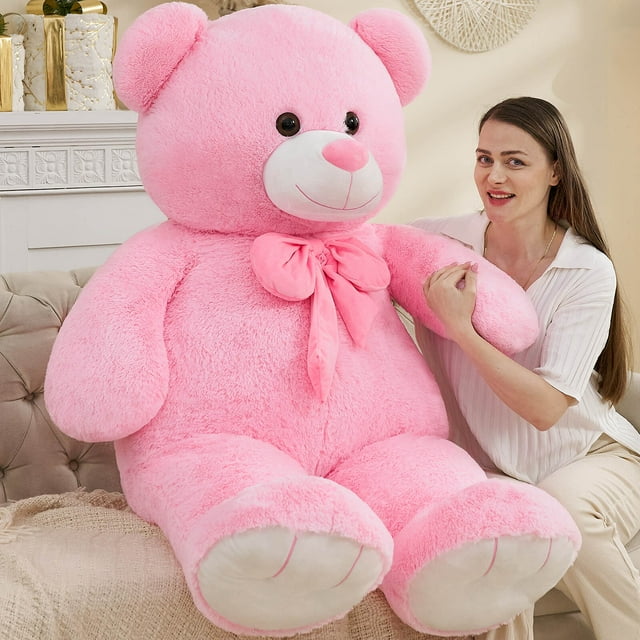 5 feet Giant Teddy Bear Stuffed Animal Teddy Bear with Bow Plush Toy