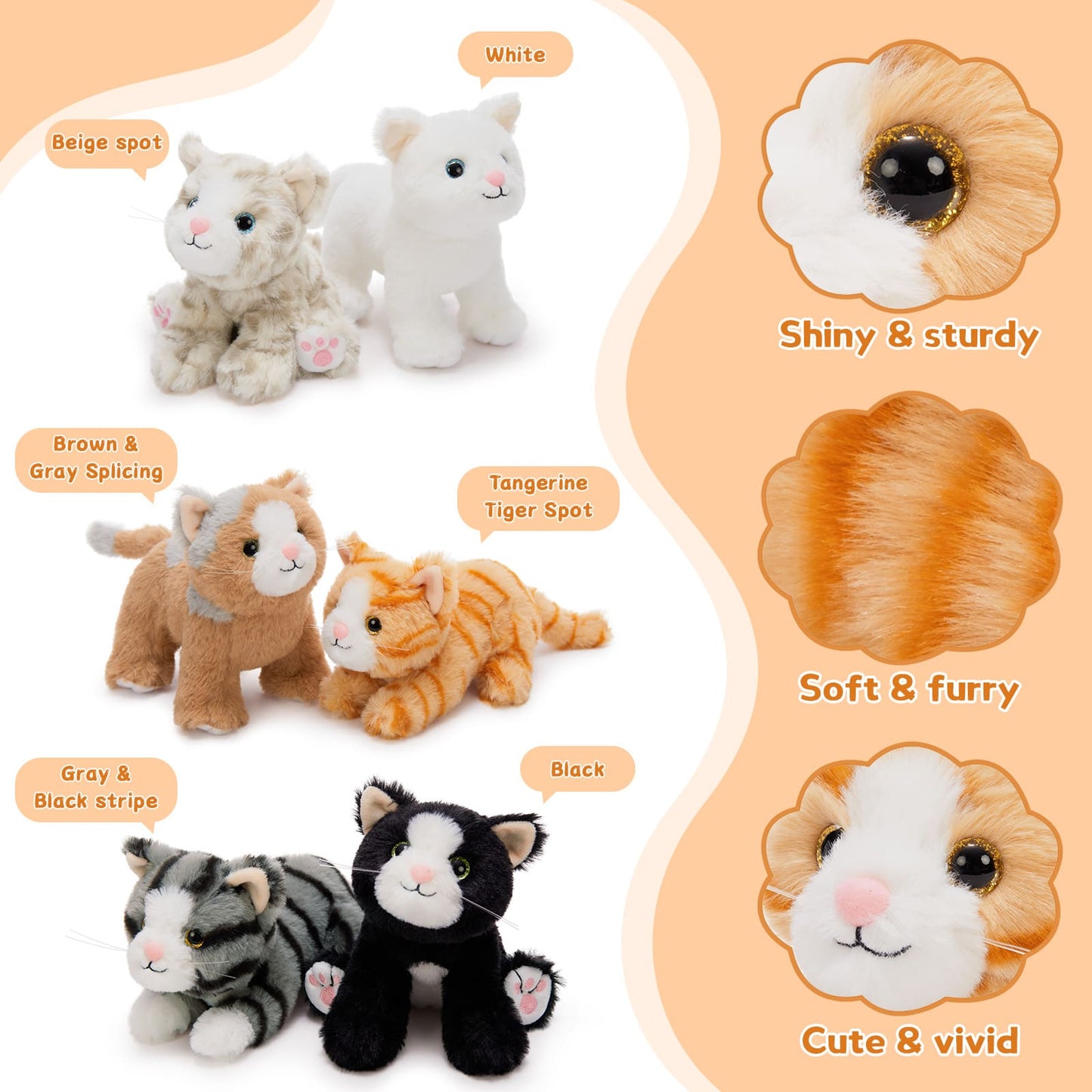 Realistic Soft Stuffed Cats for Collectors - Perfect for Valentine's Day, Christmas, and More