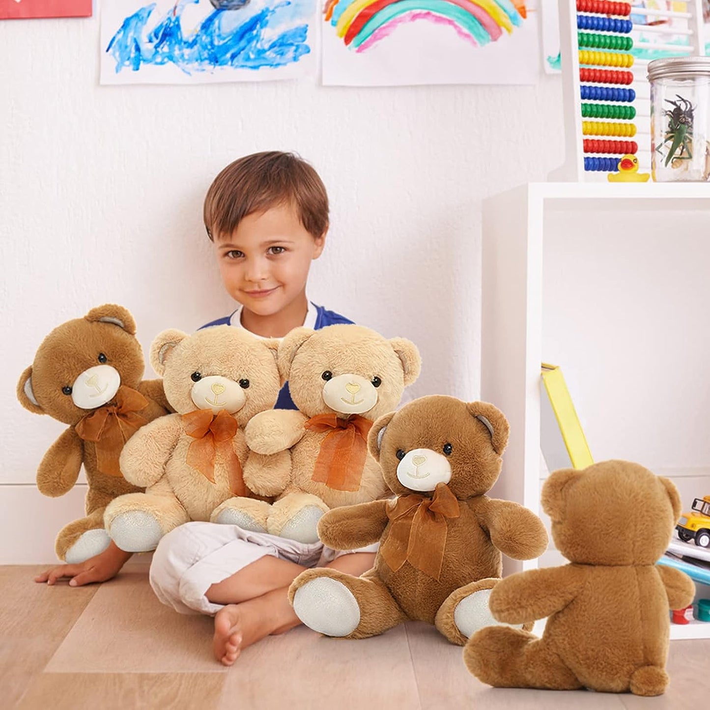 5 Packungen Teddybär-Stofftierspielzeug, 14 Zoll