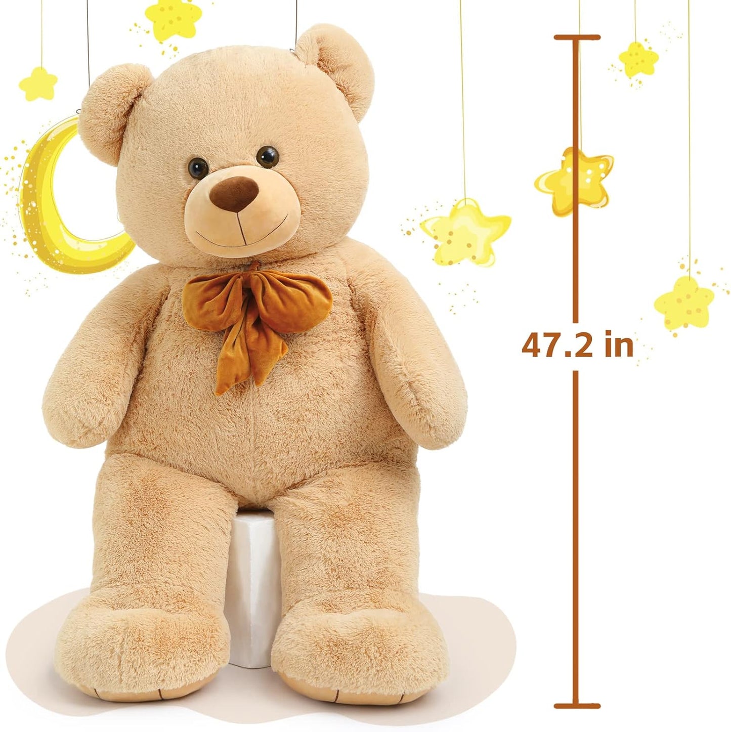 5 feet Giant Teddy Bear Stuffed Animal Teddy Bear with Bow Plush Toy