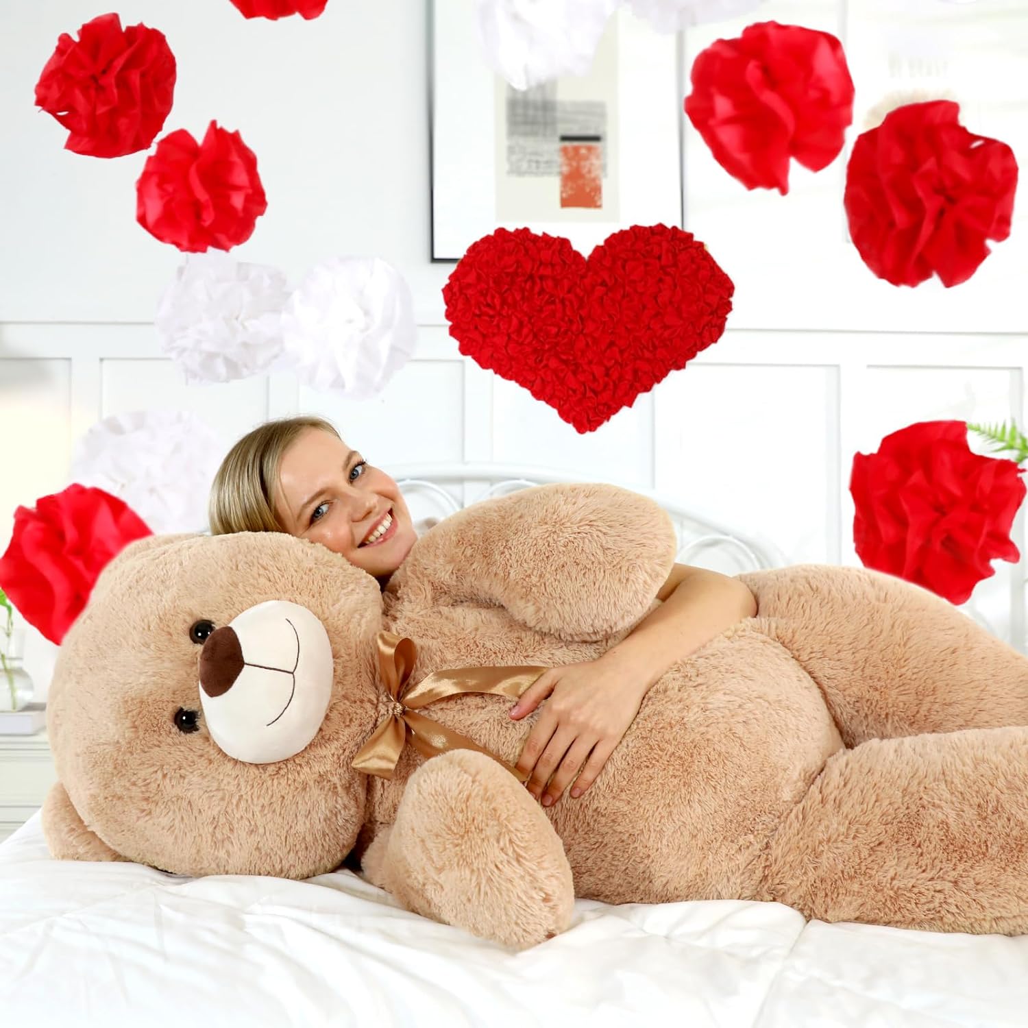 4ft Large Teddy Bear Giant Cream Teddy Bear – MorisMos