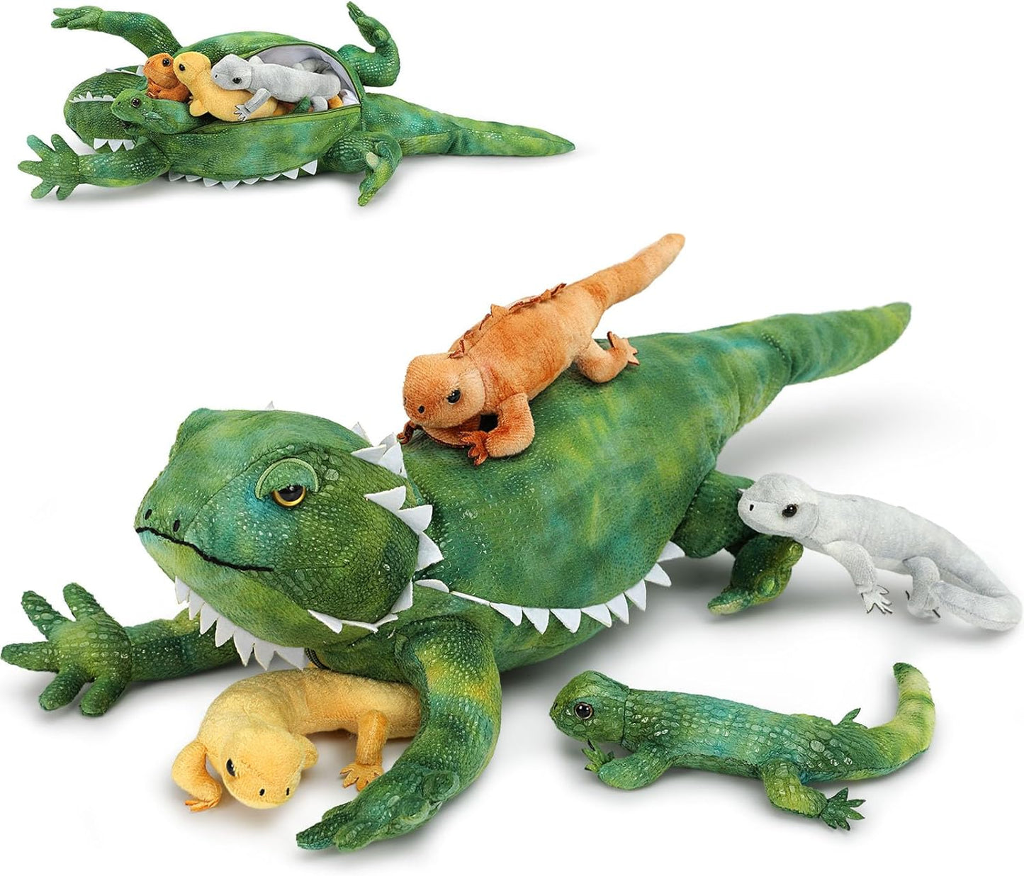 Lizard Stuffed Animal with 4 Babies Inside