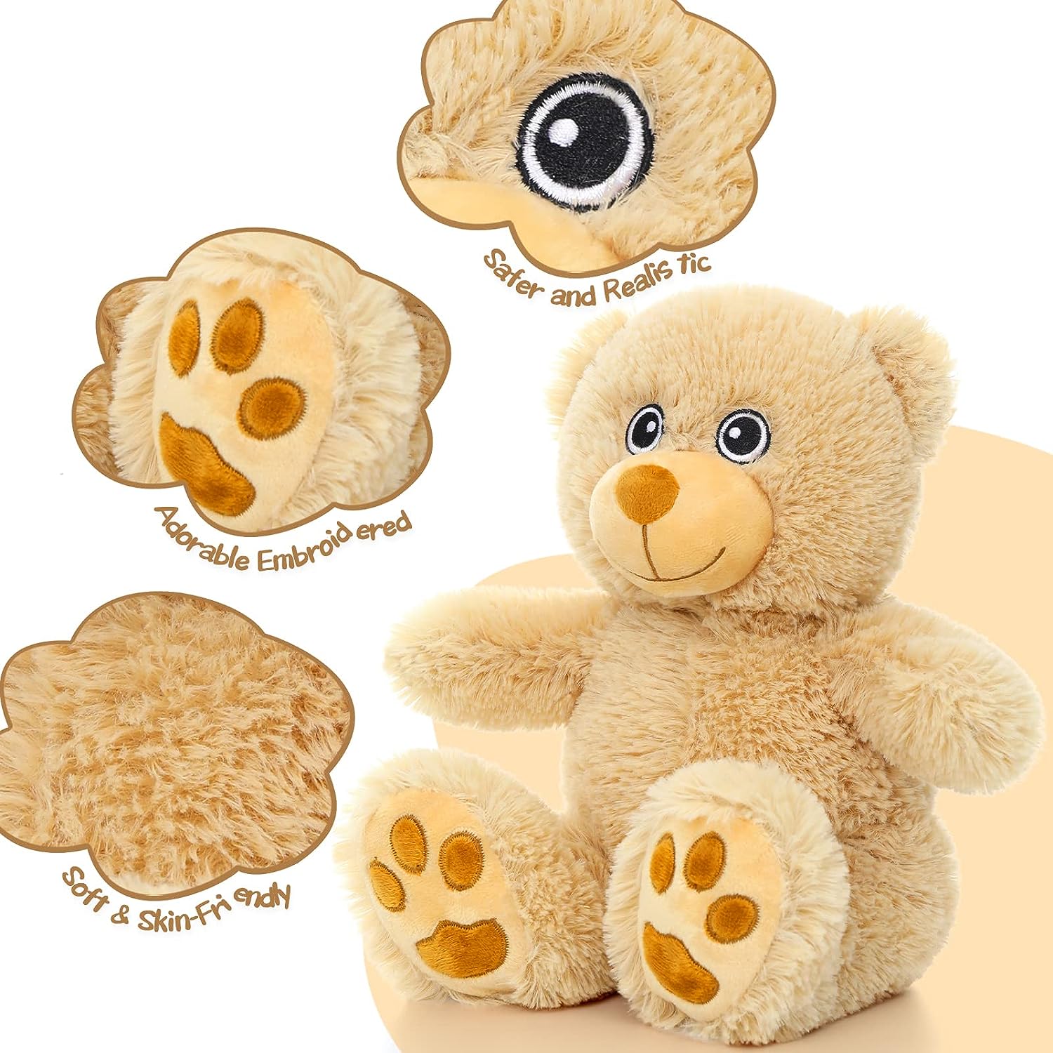 5 Piece Teddy Bears Plush Toy Set, 14 Inches