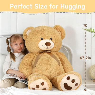 MorisMos Riesen-Teddybär, Stofftier, 1,2 m, großer Teddybär-Plüsch