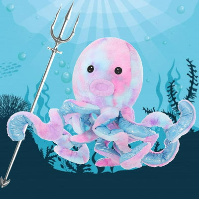 28" Big Cute Purple Tie Dye Octopus Stuffed Animal Plush Toy
