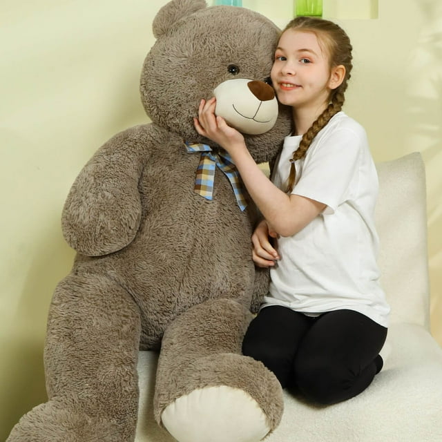 47" Teddy Bear Stuffed Animal with a Bow Giant Teddy Bear Plush Toy