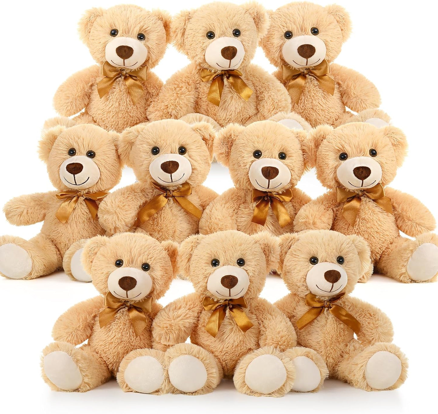 Bulk Teddy Bear Baby Shower, 10 Packs Small Teddy Bear Stuffed Animals