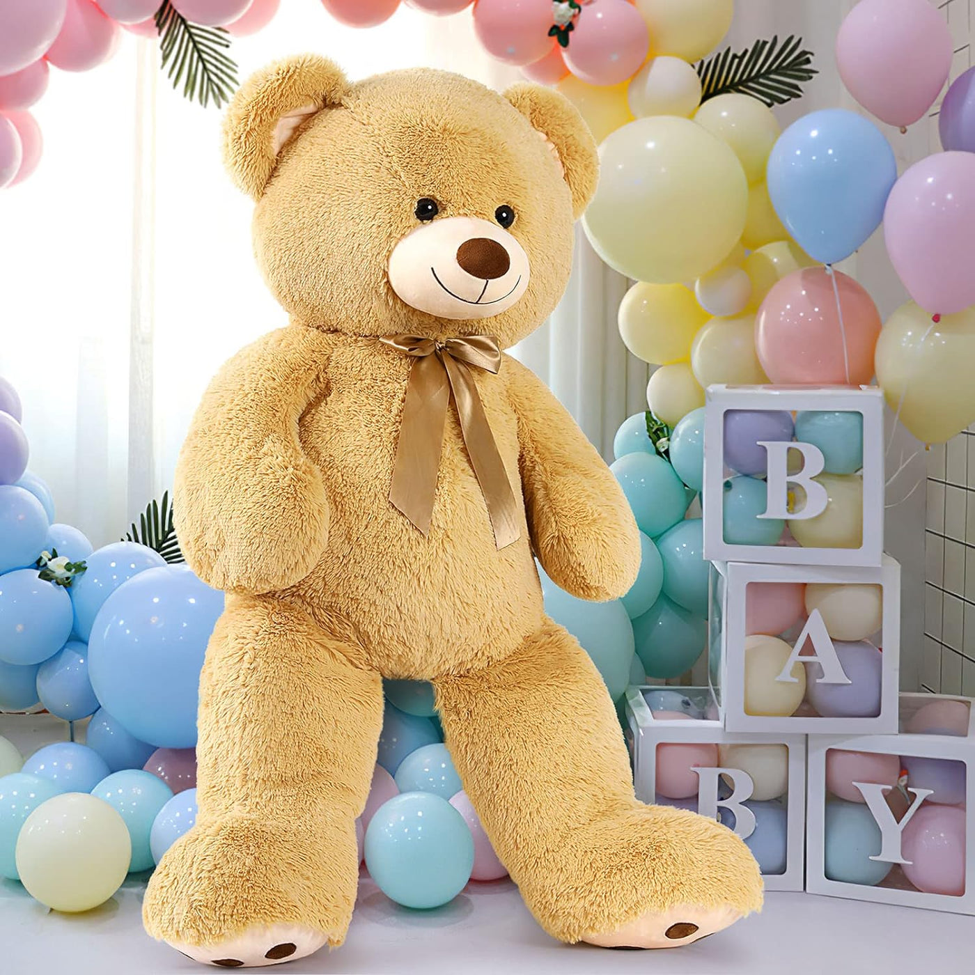 MorisMos Giant Teddy Bear Stuffed Animal 4ft, Big Teddy Bear Plush