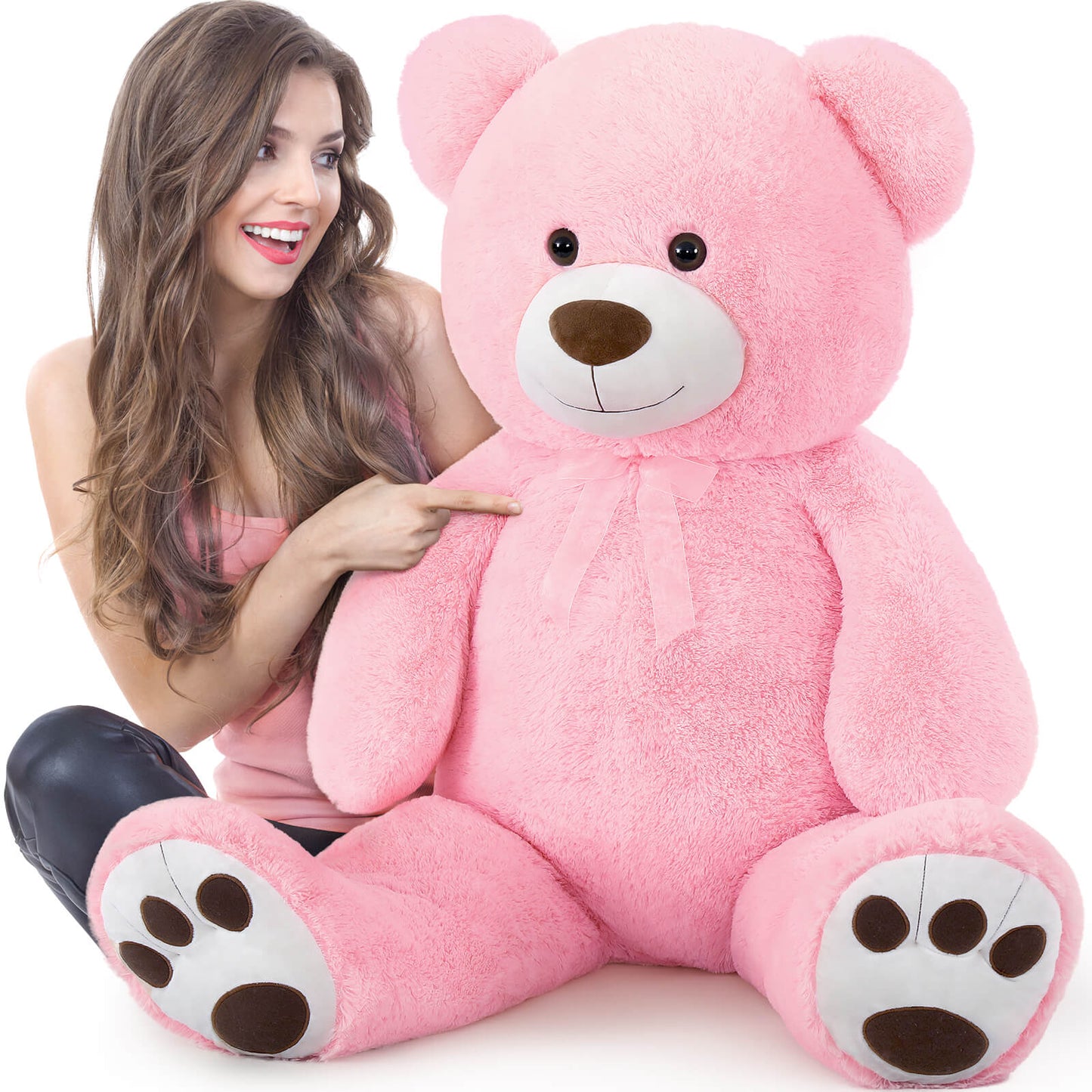 MorisMos 4.3ft Giant Teddy Bear with Footprint