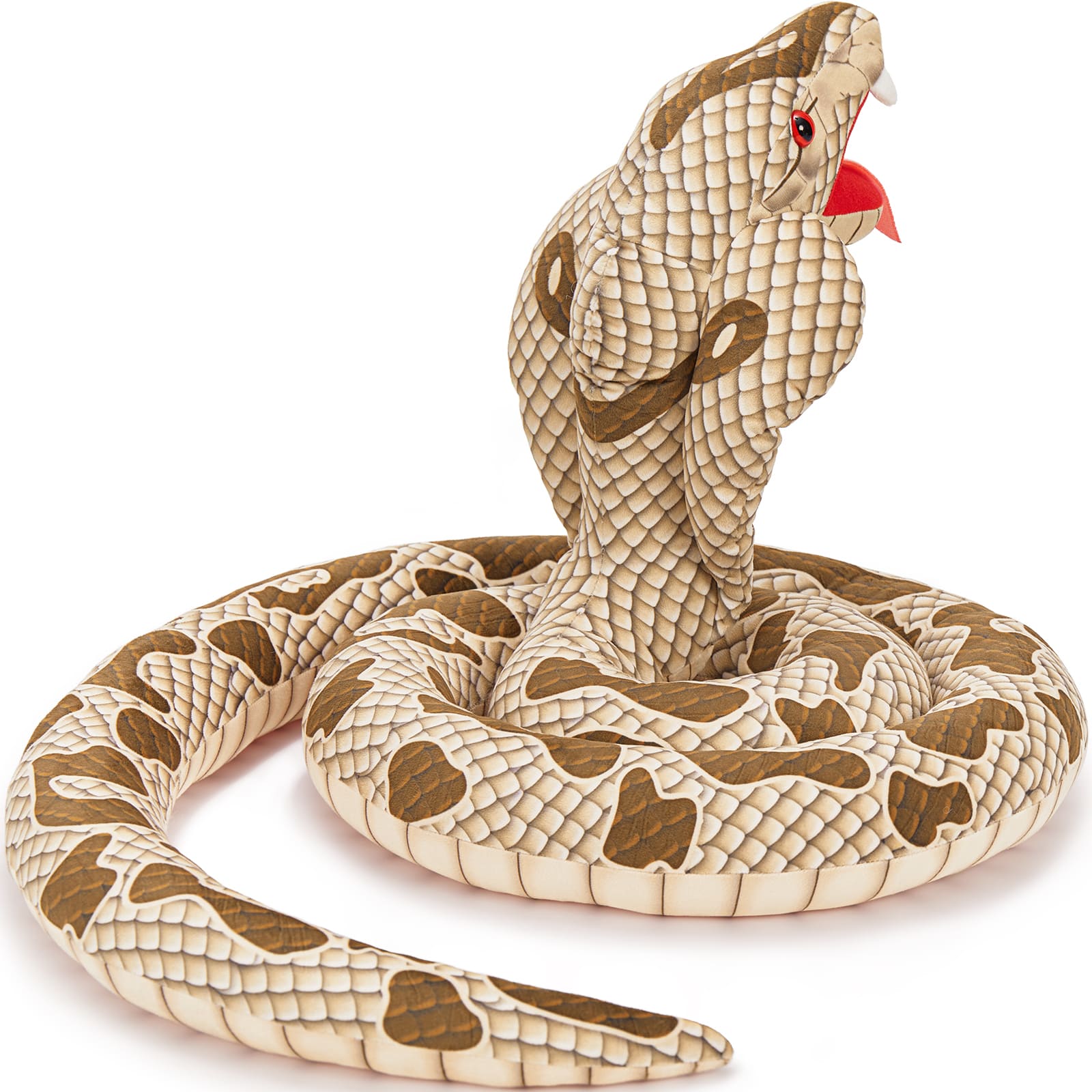 Giant King Cobra Plush Toy Jumbo Snake Stuffed Animals, 98 Inches