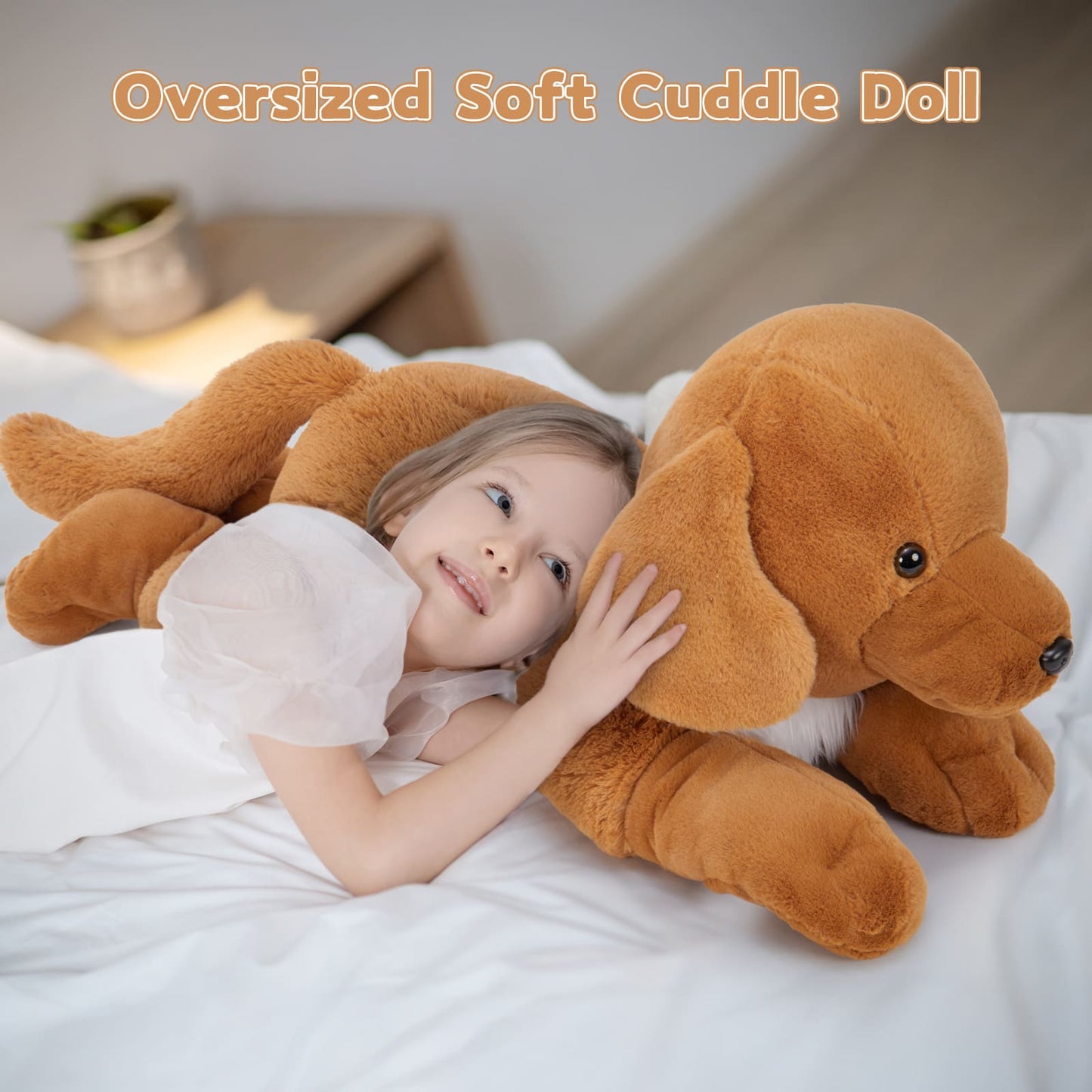 Realistic Golden Retriever 31 Inch Plush Dog Toy Soft High Quality Stuffed Animal for Dog Lovers