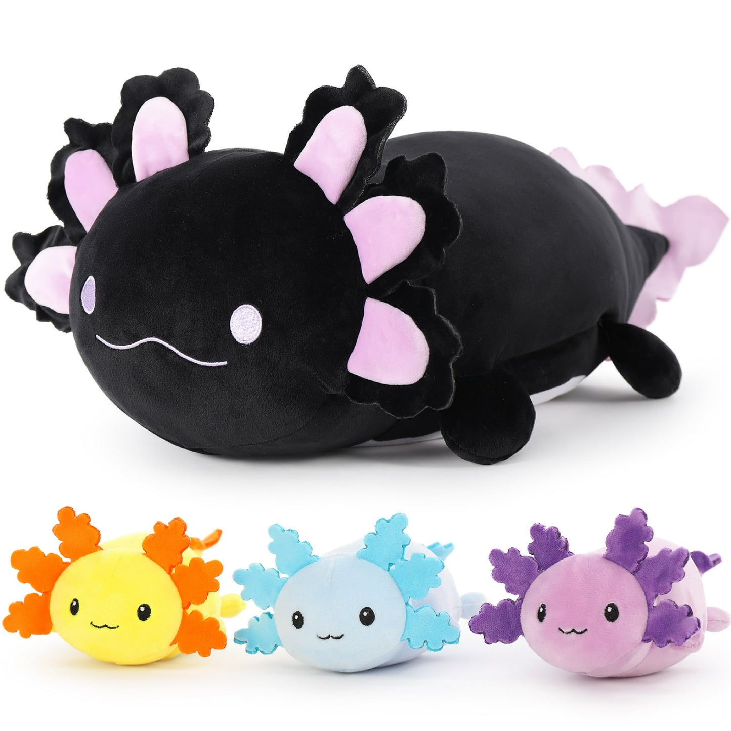 4Pcs Giant Axolotl Plush with 3 Babies Inside-23.5"