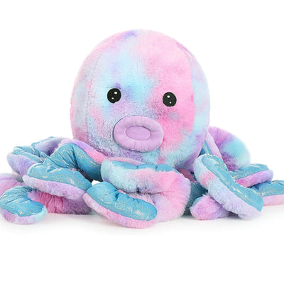 MaoGoLan 28" Big Cute Purple Tie Dye Octopus Stuffed Animal Plush Toy