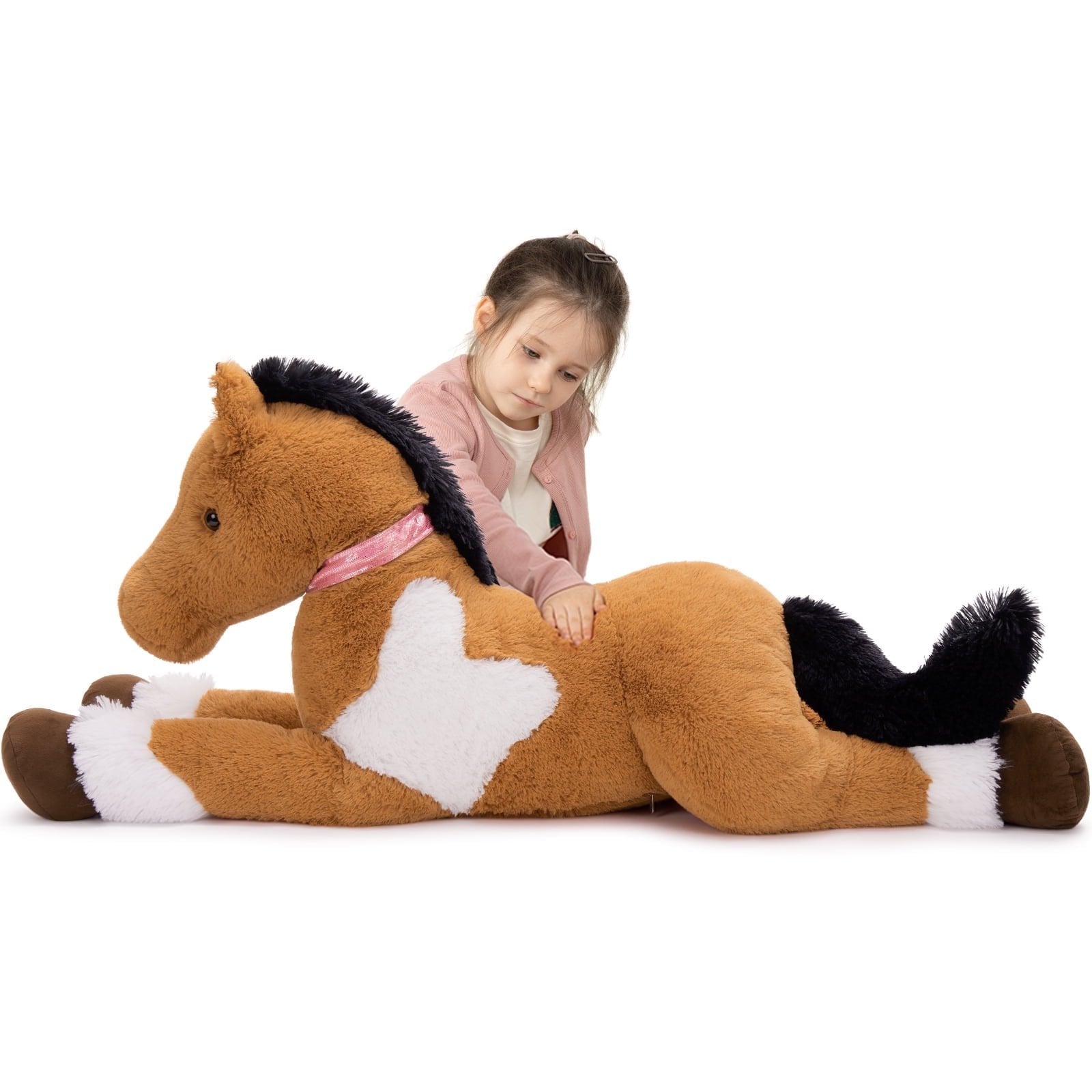 MaoGoLan 47" Giant Horse Stuffed Animal Large Stuffed Horse Plush Toy
