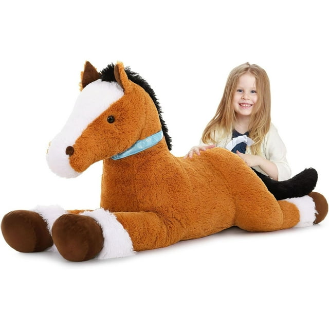 MorisMos Cheval géant en peluche Cheval en peluche