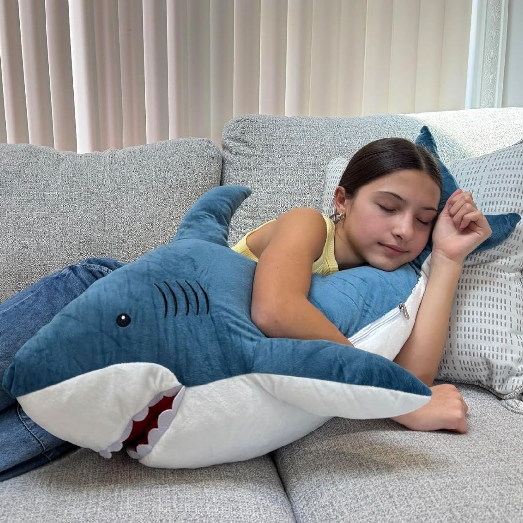 MorisMos Giant Shark Plush Toys | Ocean Stuffed Animals | Big Shark Plush Pillows | Cozy Animal Throw Pillows | Free Shipping