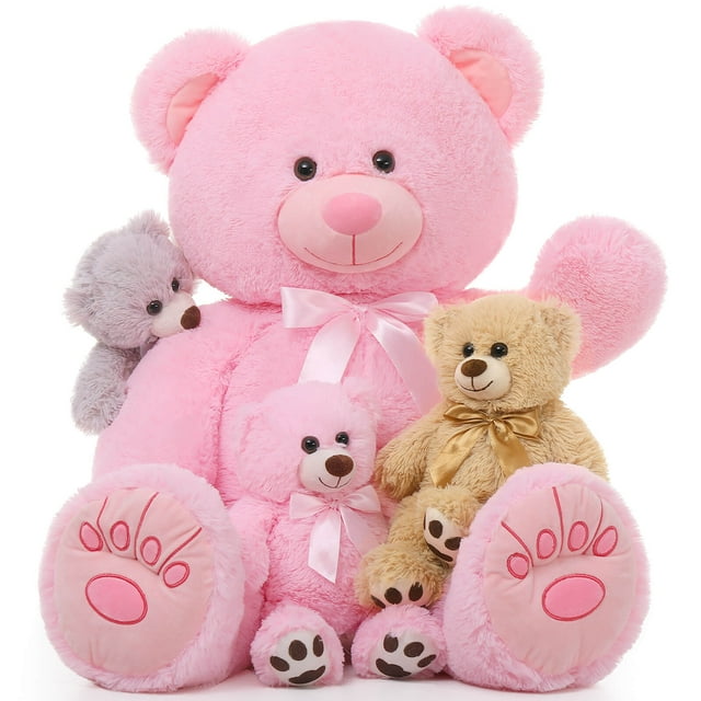 MorisMos Giant Teddy Bear 35.4'' Mommy and 3 Baby Bears