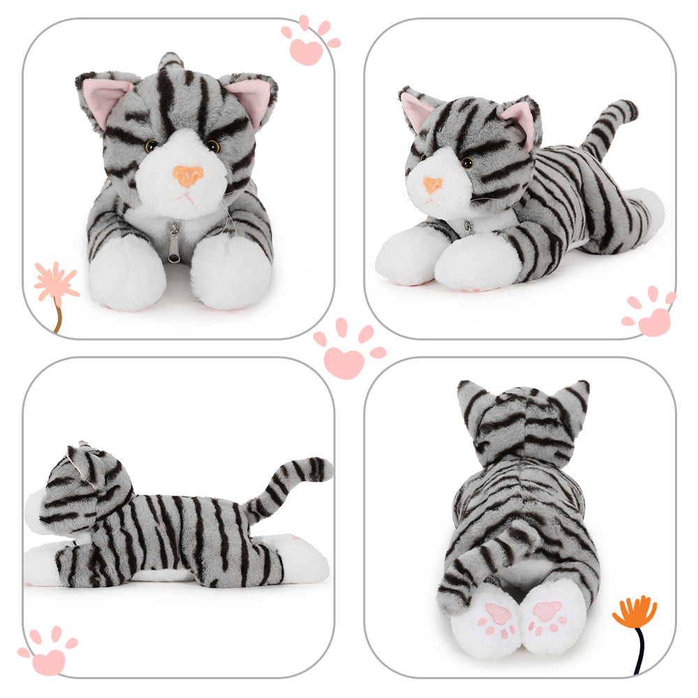 Ensemble de jouets en peluche pour chat, orange, 16 pouces