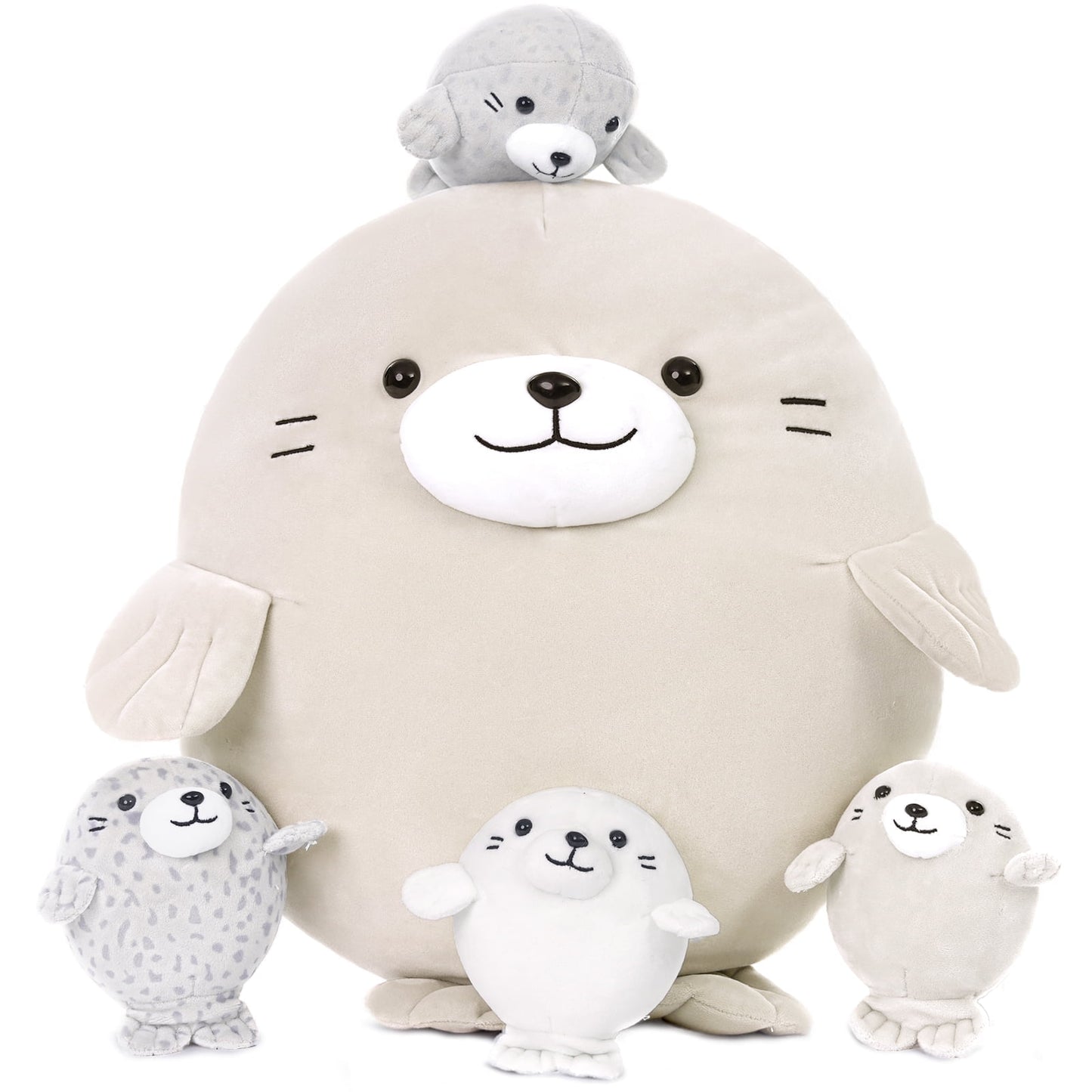 5Pcs Fat Seal Plush with 4 Babies Inside