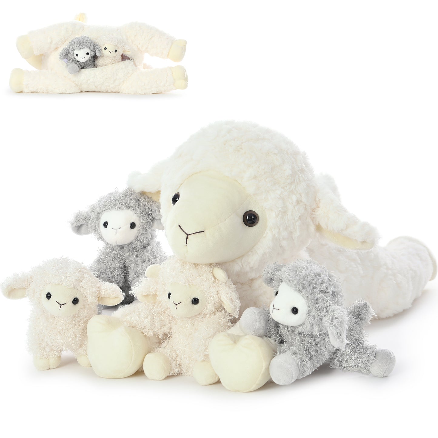 Sheep Stuffed Animals Farm Plush Toys, Beige, 20 Inches - MorisMos Stuffed Animals - Free Shipping