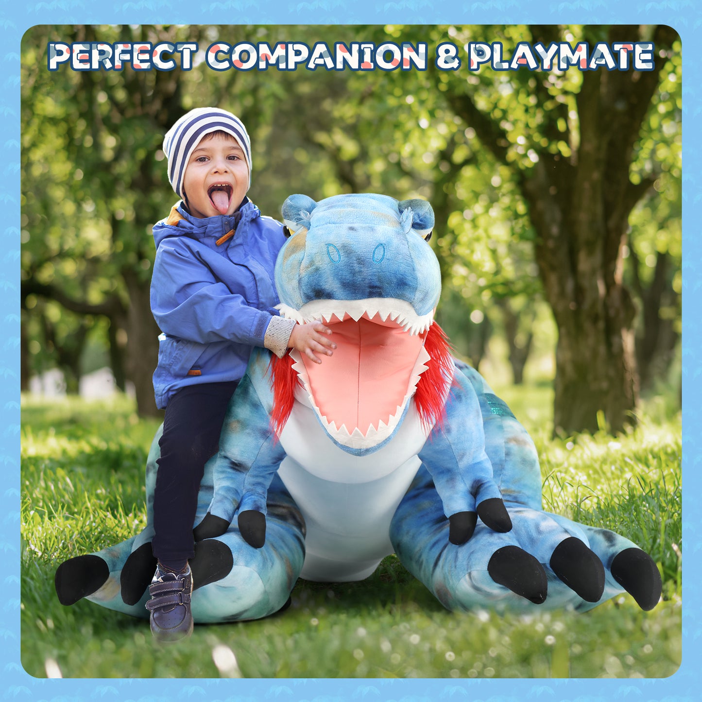 Life Size T Rex Plush Toy Dino Stuffed Animals, 9.2 FT - MorisMos Stuffed Animals - Free Shipping