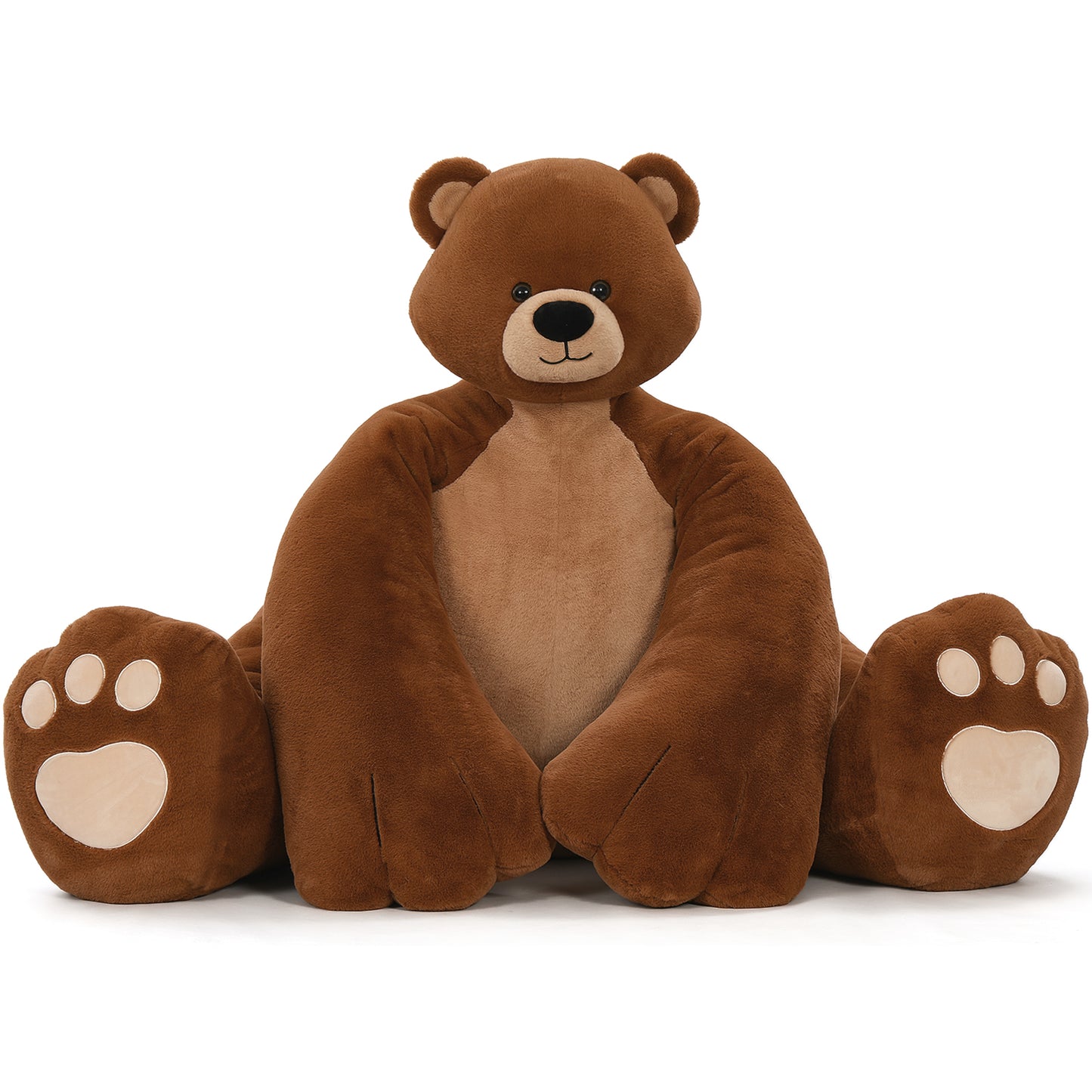 Giant Dark Brown Teddy Bear Plush Toys - Adorable Stuffed Animal for Girls & Boys - Big Plushie Small Head 47 inches - Soft Cuddly Plush Dark Brown Bear - Valentine's Day Gift for Girlfriend & Boyfriend - Christmas/Birthday/Baby Shower Gift Ideas - MorisMos Stuffed Animals