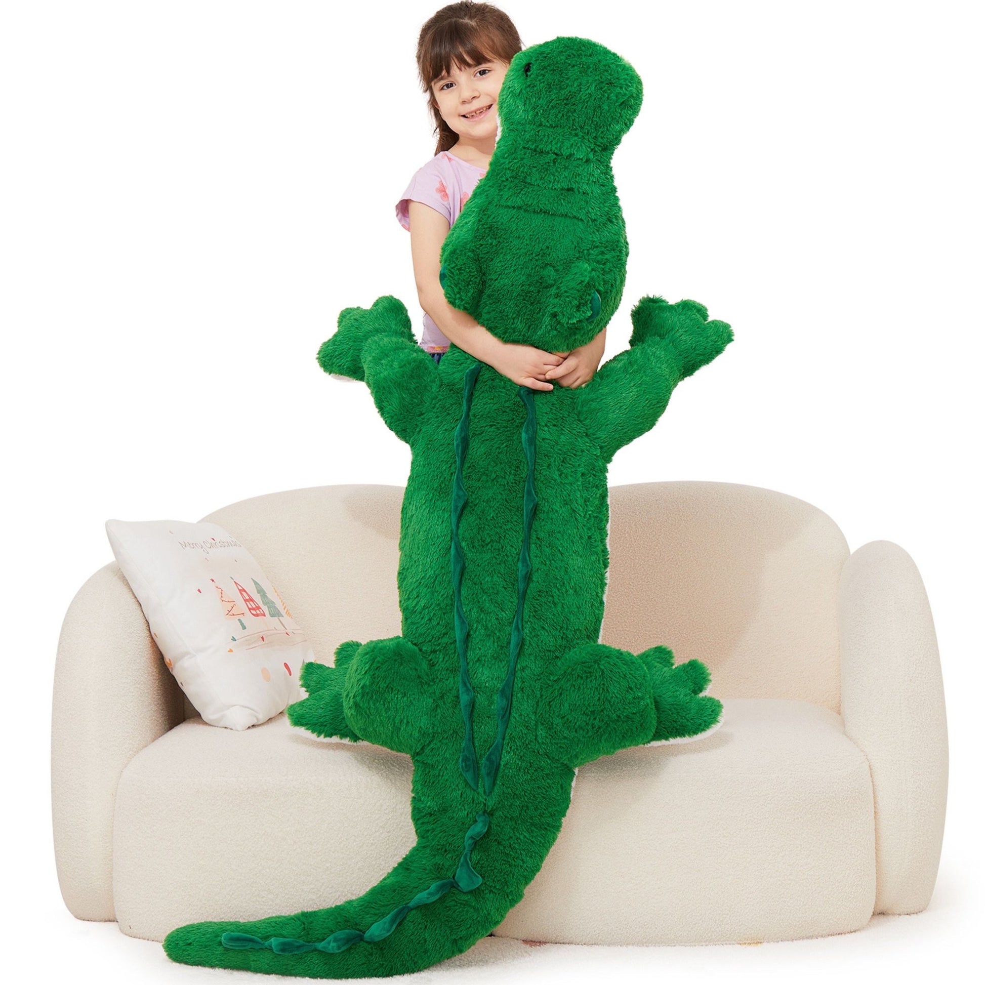 Tezituor 67'' Alligator Stuffed Animal Giant Crocodile Plush Body Pillow Plush Toy