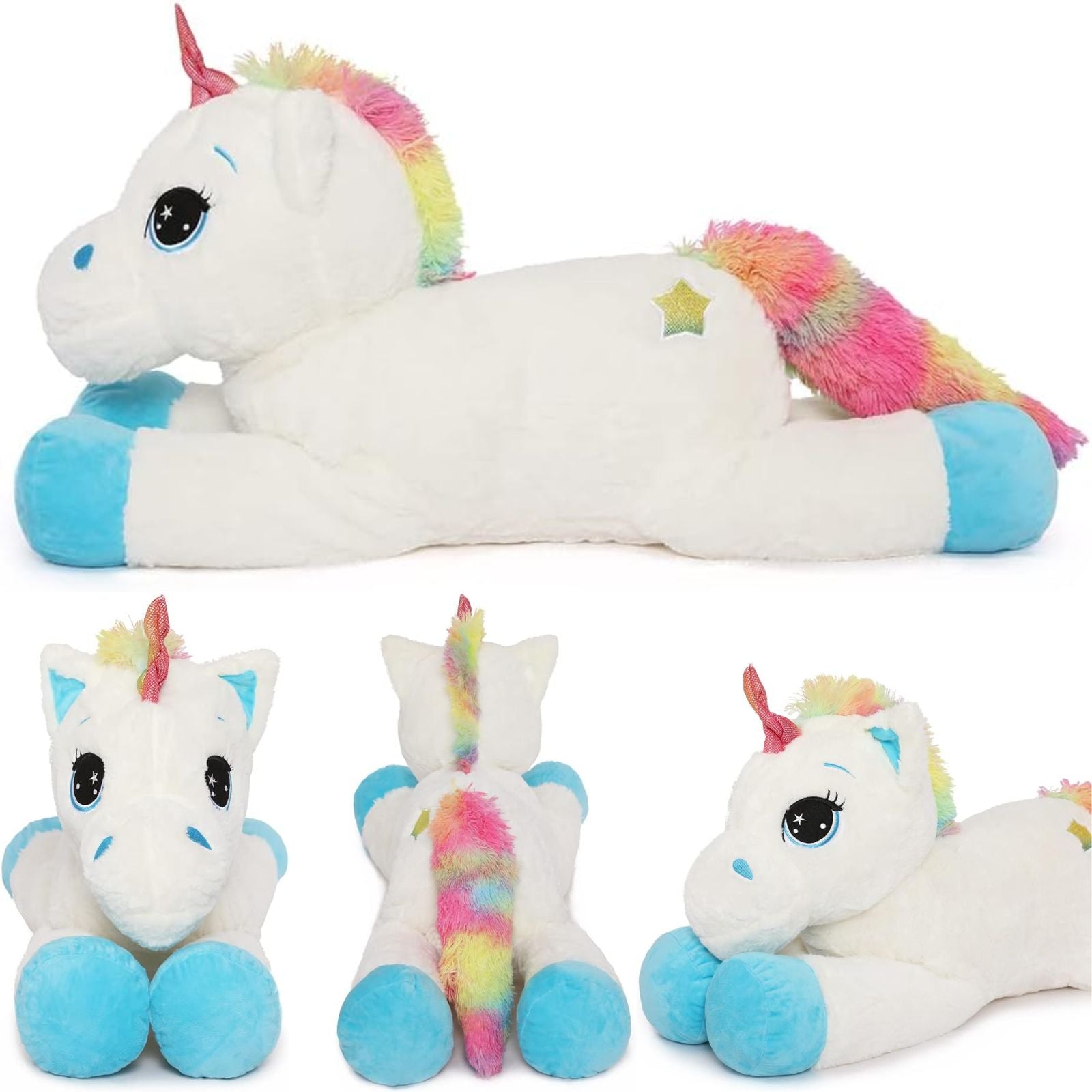 Giant Unicorn Plush Toy, 32 Inches
