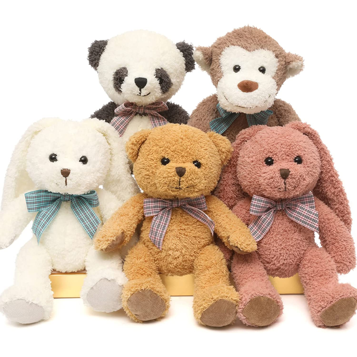 MorisMos 5 Packs Stuffed Animal Toy Set, 12.5 Inches