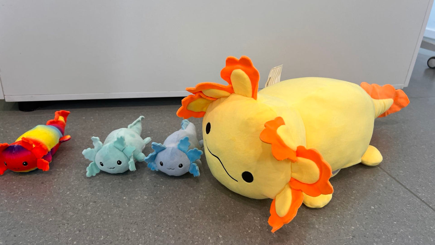 4Pcs Giant Axolotl Plush with 3 Babies Inside-23.5"