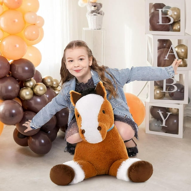 MorisMos Cheval géant en peluche Cheval en peluche