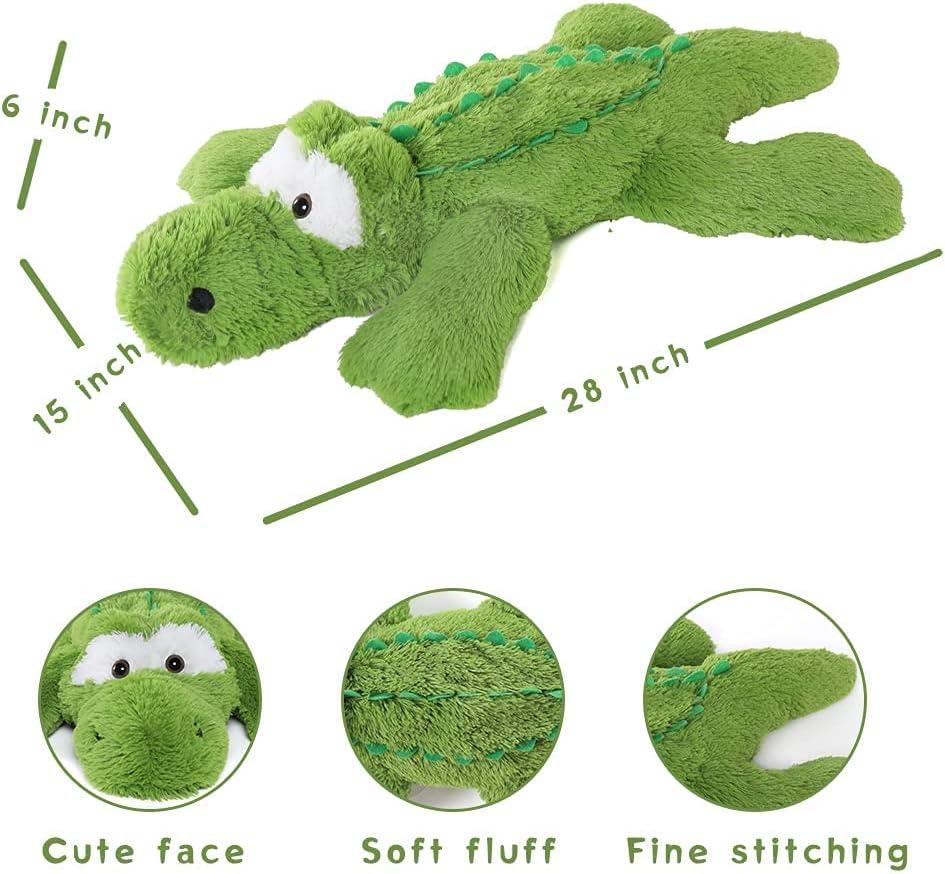 Alligator Plush Toy, Green, 28 Inches